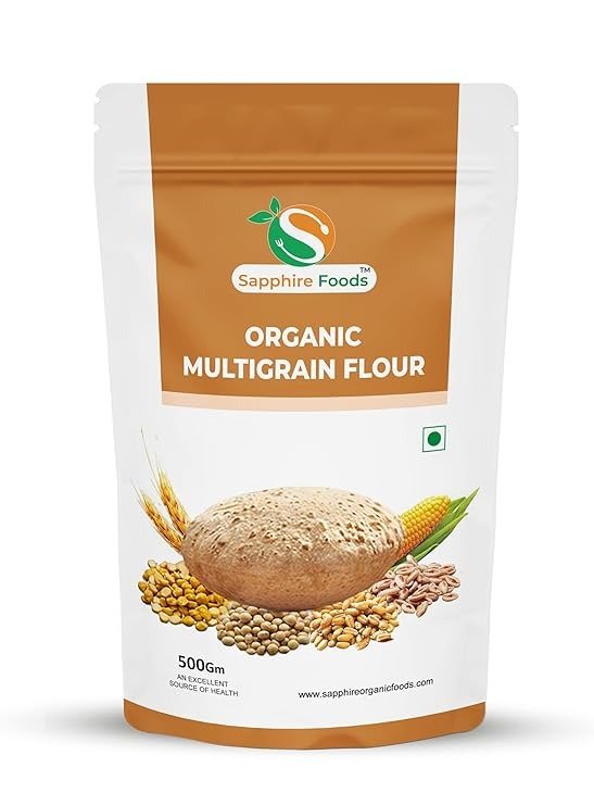 SAPPHIRE FOODS Atta with Multigrains Flour with High Fiber for Healthy Gut and Healthy Life (500g)