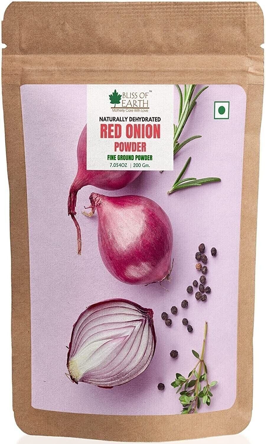 Bliss of Earth Natural Red Onion Powder 200g Free Shipping World wide
