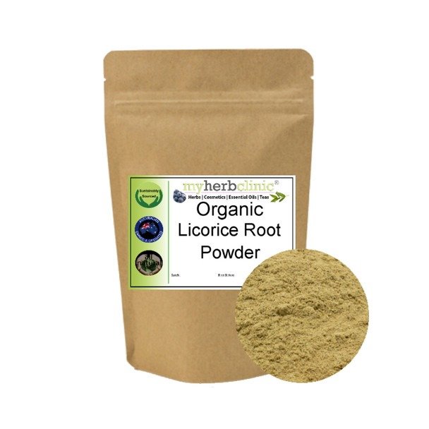 MY HERB CLINIC ® LICORICE ROOT ORGANIC POWDER - Glycyrrhiza glabra 100gm