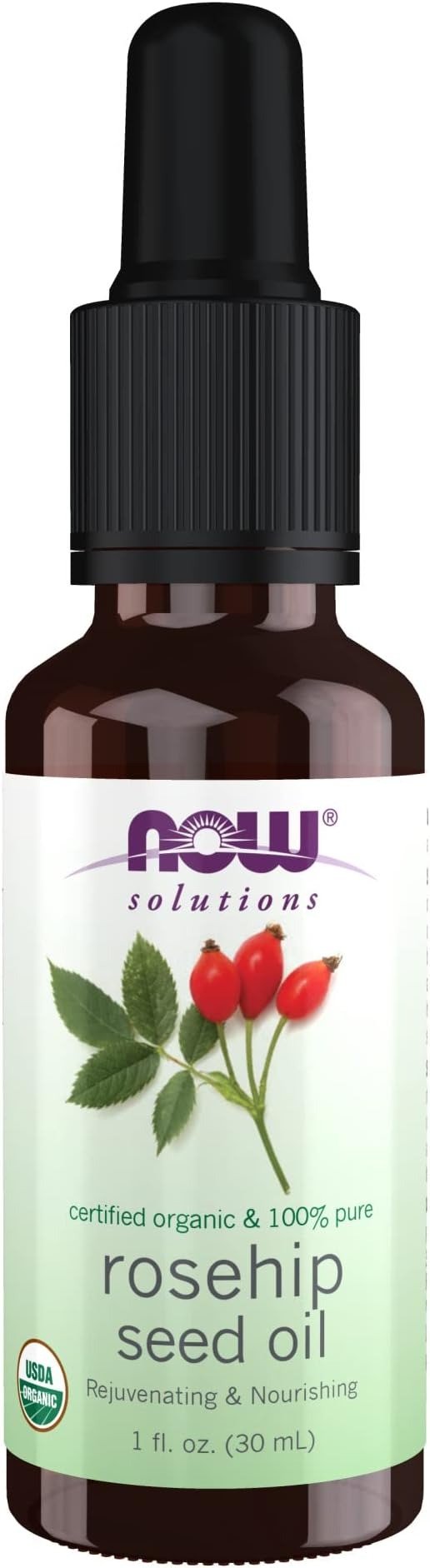 Now Foods Solutions, Certified Organic Rose Hip Seed Oil, 30ml