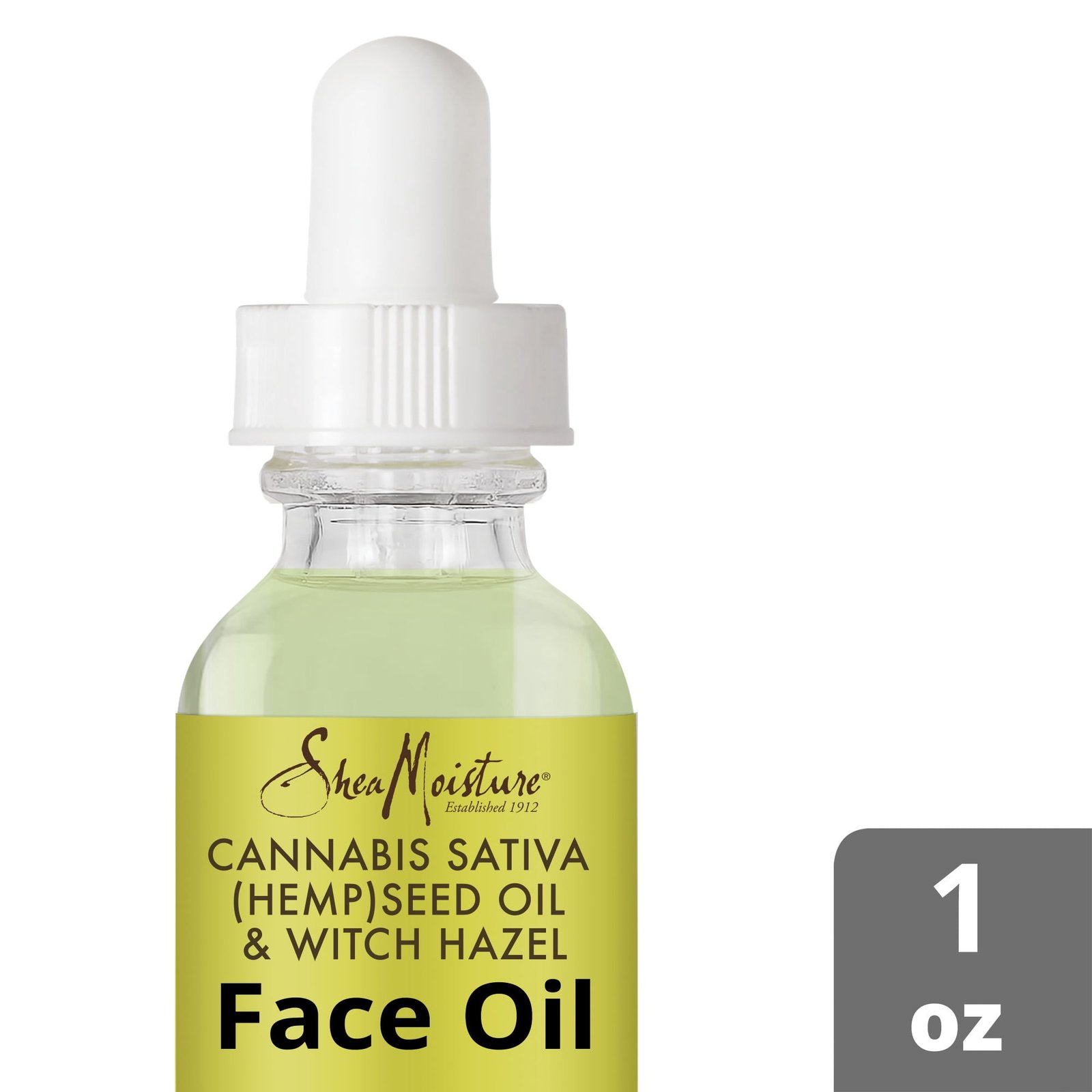 SheaMoisture Cannabis Sativa Seed Oil & Witch Hazel Skin Rescue Face Oil, 1 fl oz 30ml