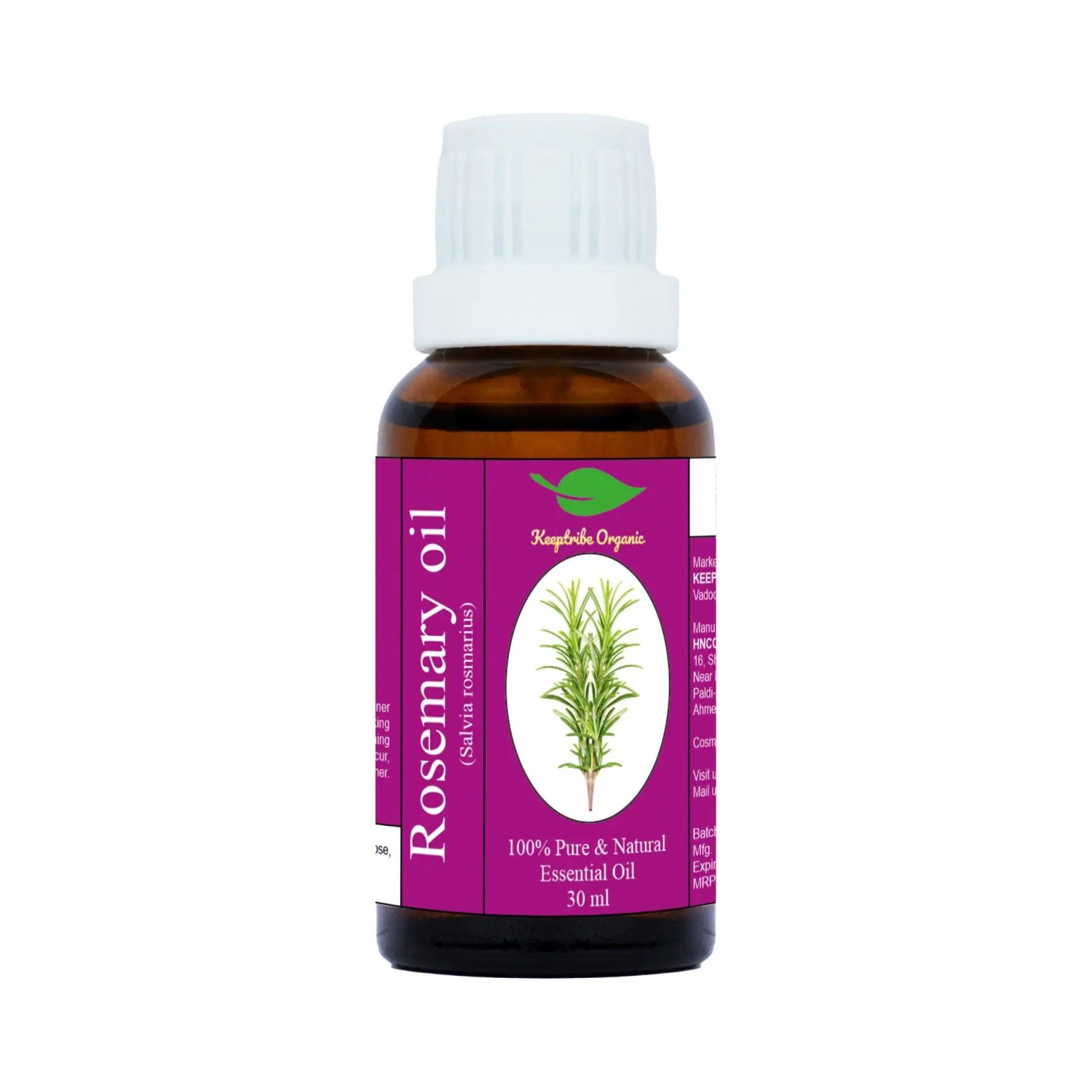 Keeptribe Organic Rosemary Essential Oil for Hair Growth, Skin & Hair Nourishment 30ml