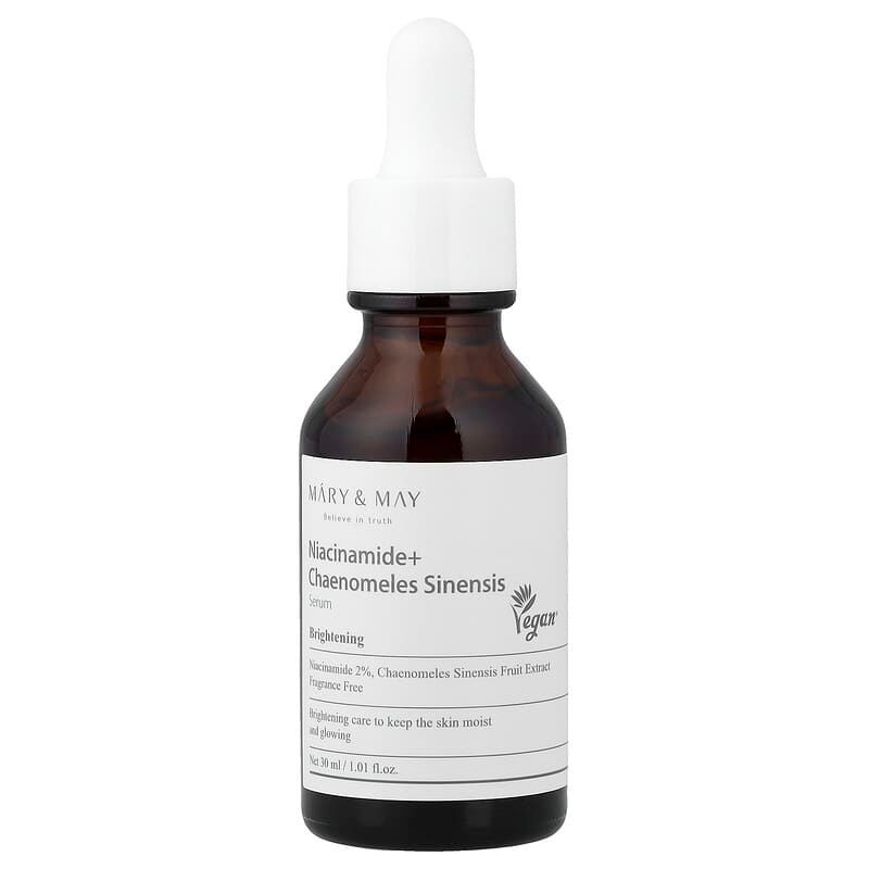 Mary & May, Niacinamide + Chaenomeles Sinensis Serum, Fragrance Free, 1.01 fl oz (30 ml)