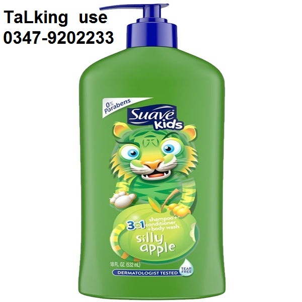 Suave Kids 3-in-1 Shampoo + Conditioner + Body Wash Silly Apple, 532ml