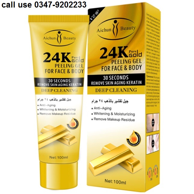 AICHUN BEAUTY Peeling Gel Face Body Removes Skin Aging Keratine Deep Cleaning Moisturizing Refresh Skin Smooth (24K PURE GOLD PEELING GEL) 100ml