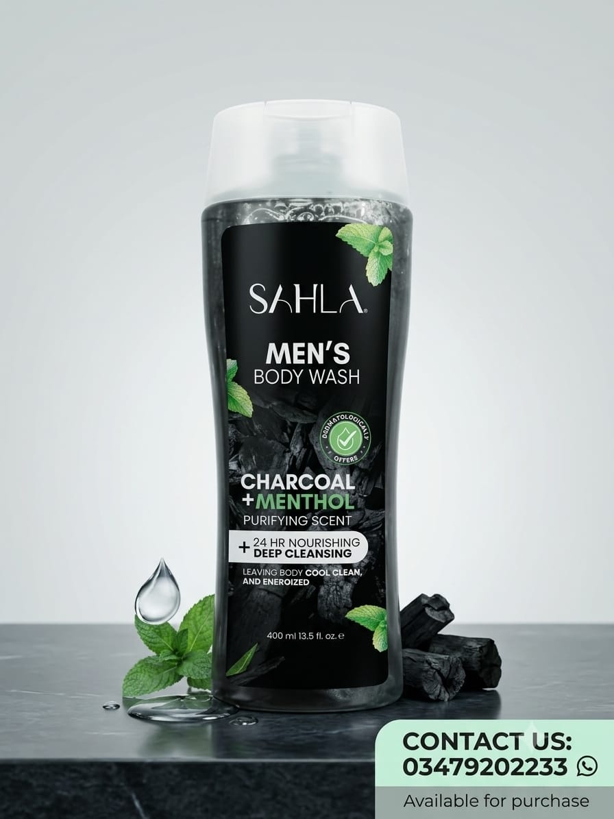 Charcoal + Menthol Men Body Wash 400ML