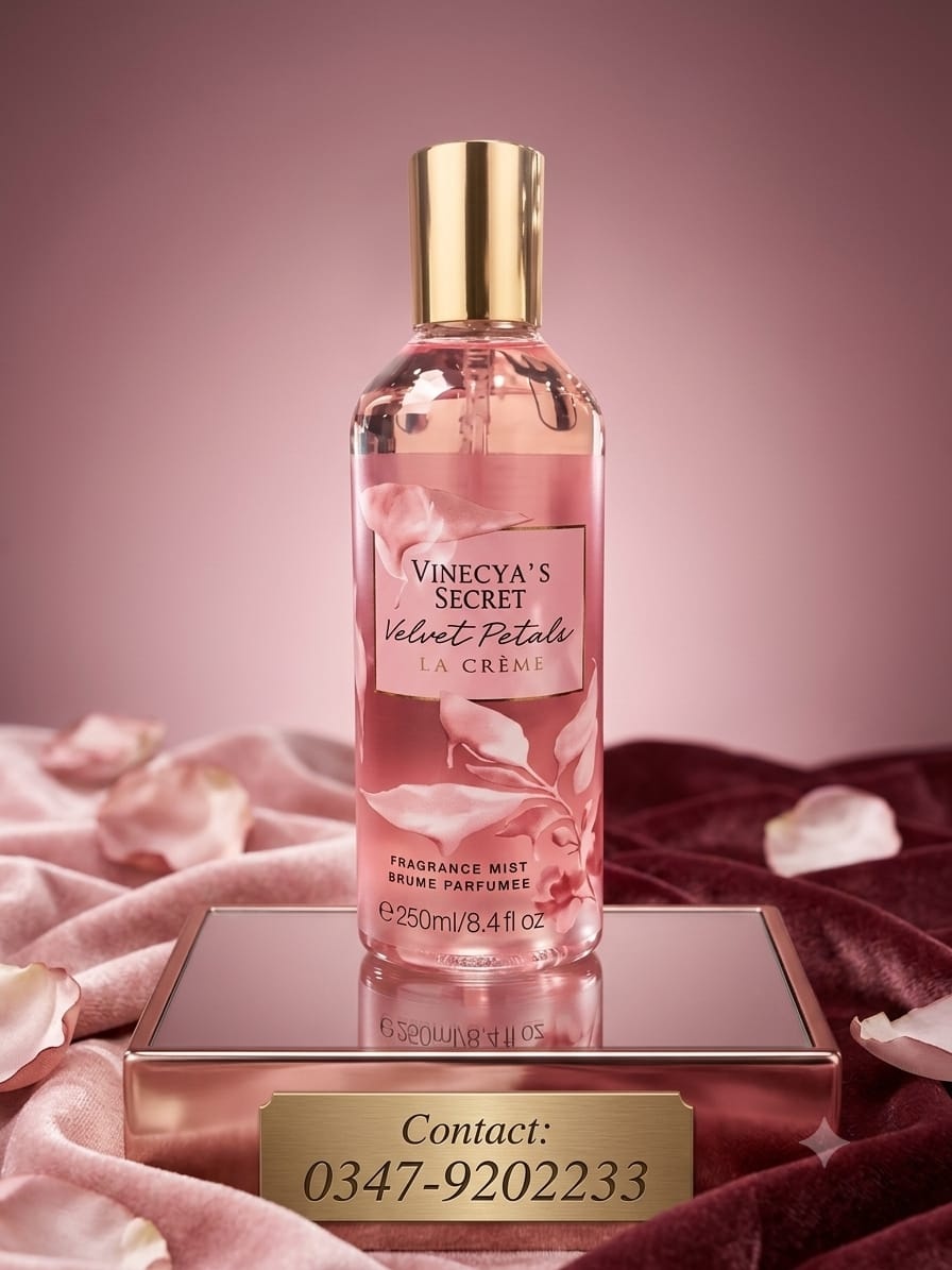 Vinecya’s Secret Velvet Petals La Crème Fragrance Mist – 250 ml | She Cosmetics