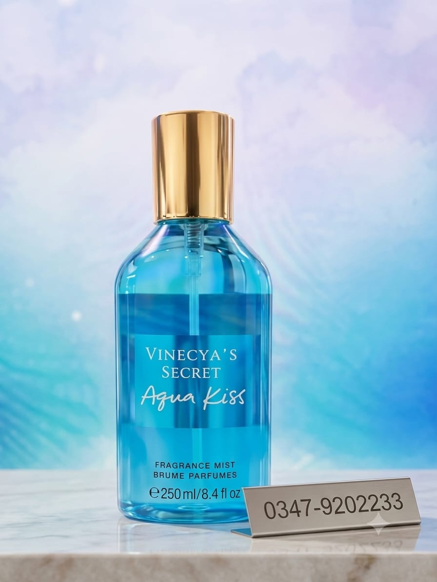 Vinecya’s Secret Aqua Kiss Fragrance Mist – 250 ml | She Cosmetics