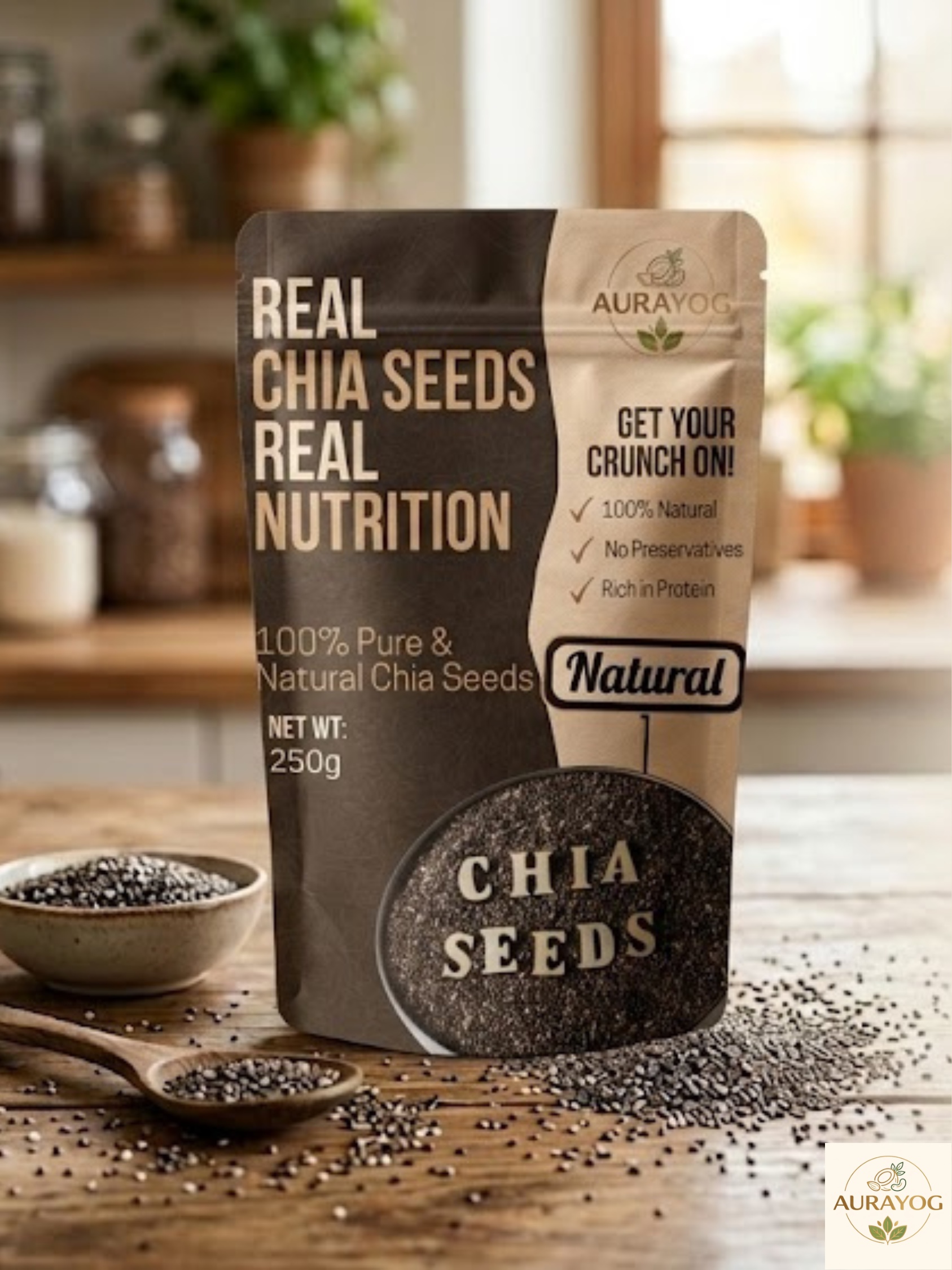 Aurayog Best Chia Seeds for Weight Loss & Healthy Living 250g