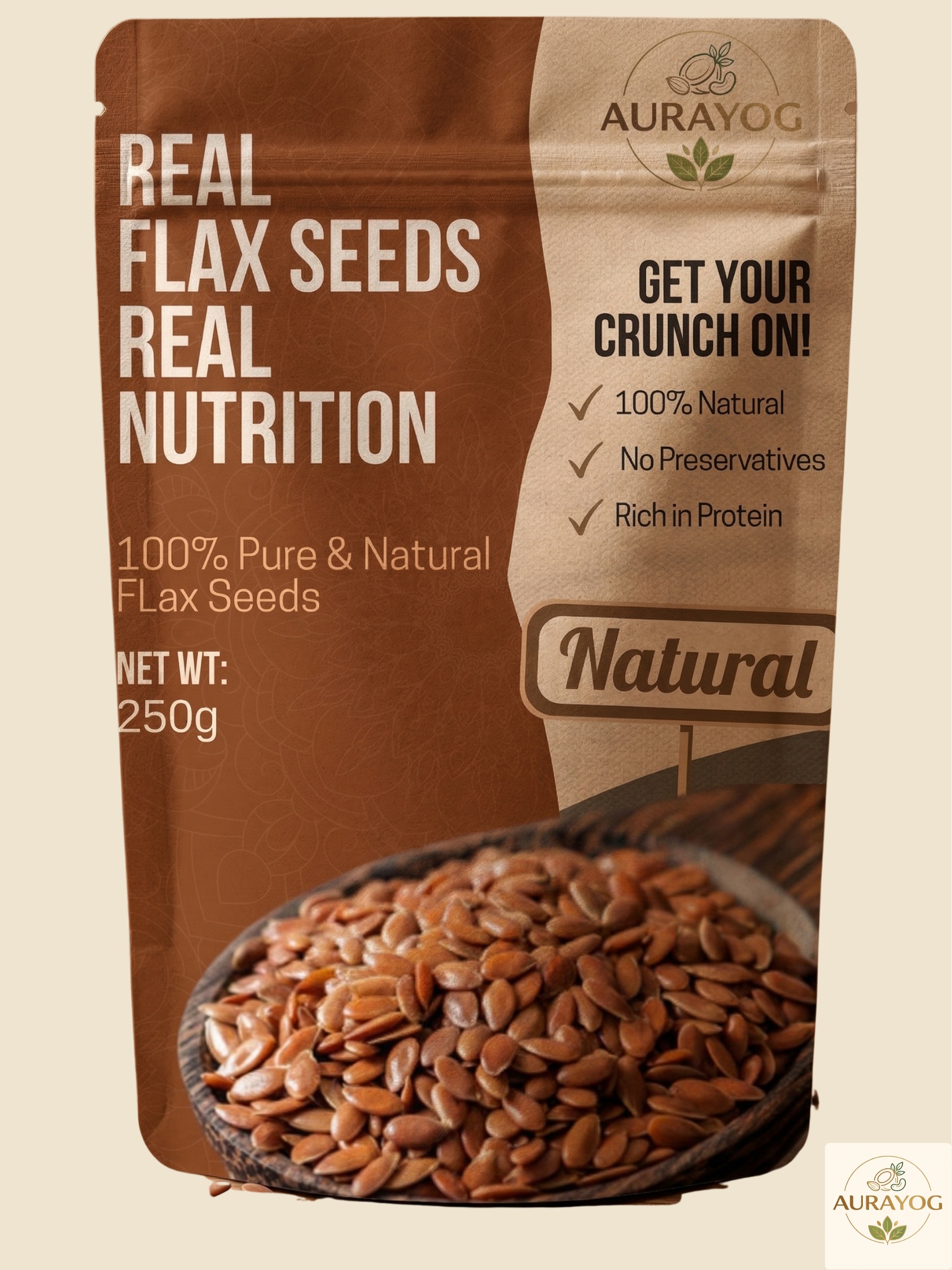 Aurayog Best Flax Seeds for Heart Health & Weight Loss