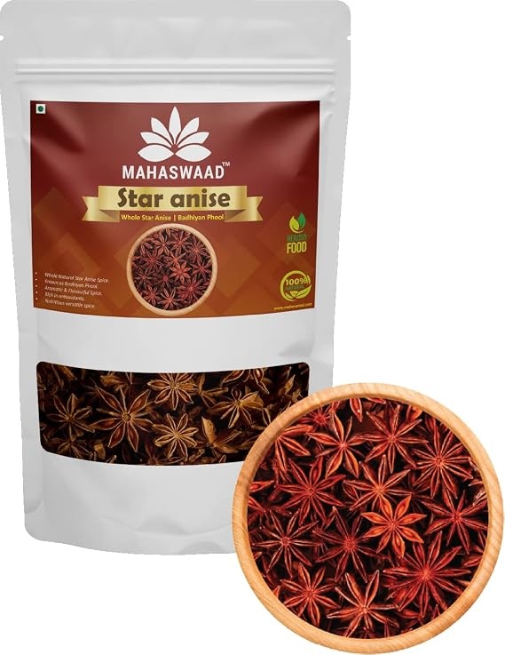 Mahaswaad Star Anise | Badhiyan fool |Natural spice | Chakri phool | Baja (100gm)