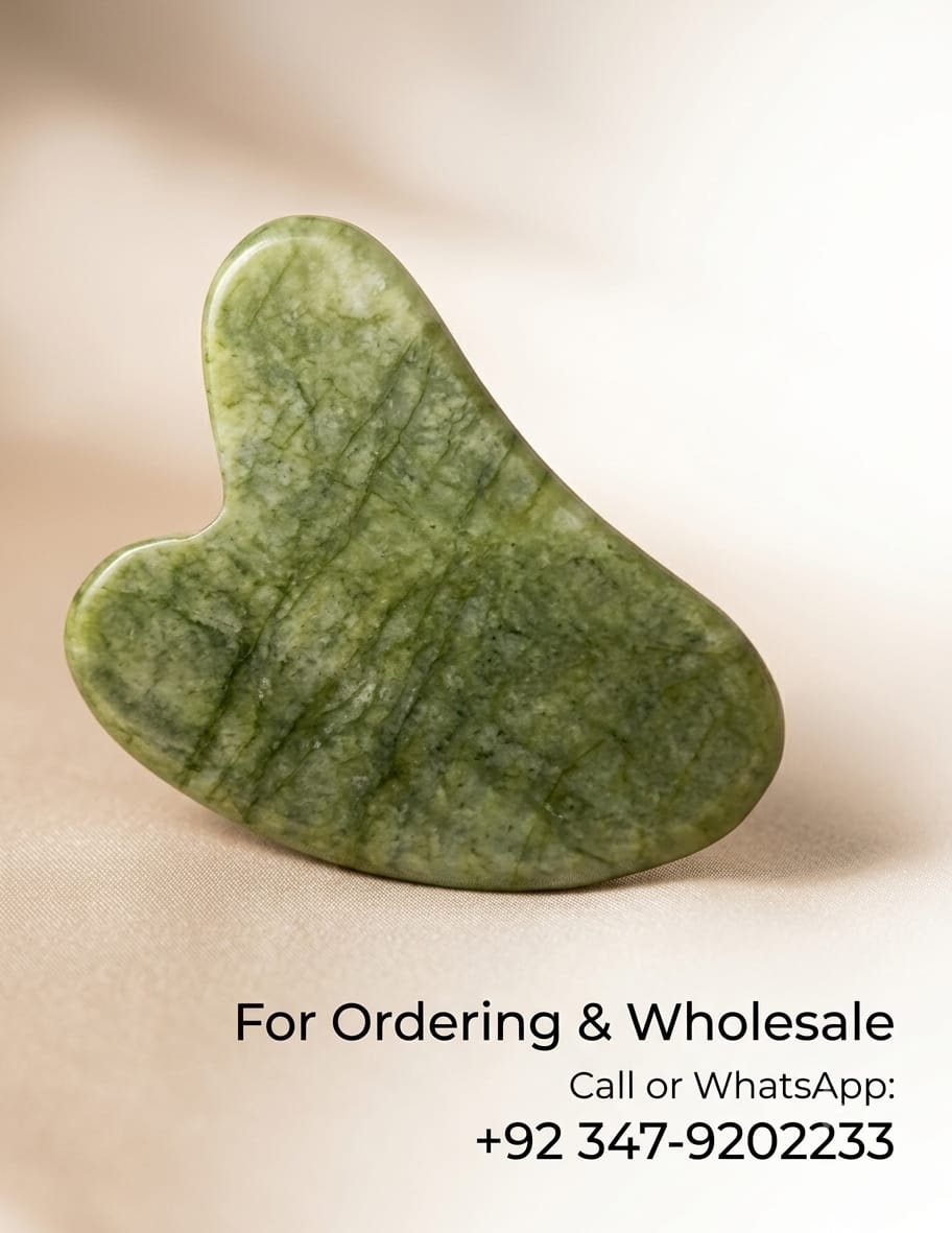 Authentic Jade Crystal Heart Shape Gua Sha