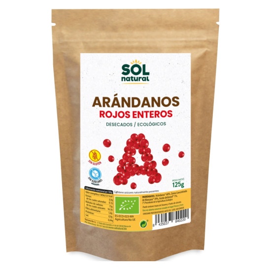 Dehydrated Blueberries 125gr Sol Natural ECO