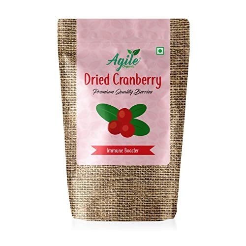 Agile Organic Whole Dried Cranberries100g | Immunity Building | Antioxidant Rich |