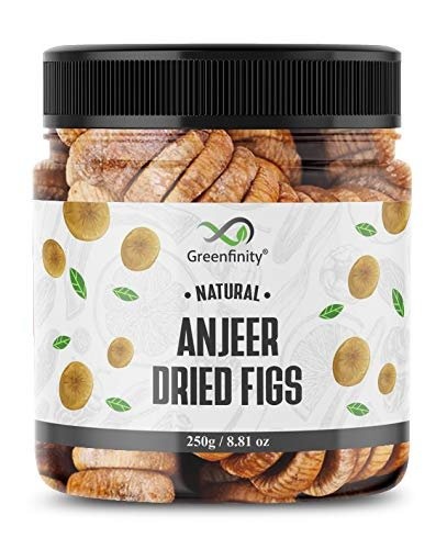 GreenFinity Premium Afghani Anjeer – 250g | Dried Figs | Natural, Rich in Iron, Fibre & Vitamins Fig / Afghanistan Anjir Dry Fruit Jar Pack.
