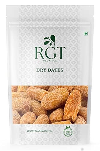 RGT Organics Yellow Dry Dates 200Gm | Peela Sukha Khajoor | Pila Chuara | Deluxe Size Chuara Dry Fruit