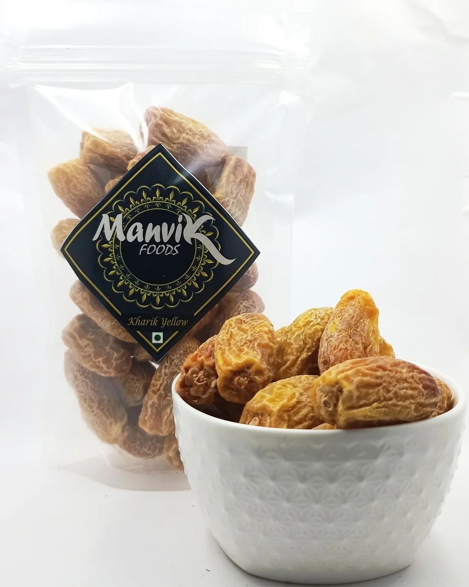 Yellow Dry Dates | Sukha Khajur | Kharik Dryfruits 250g
