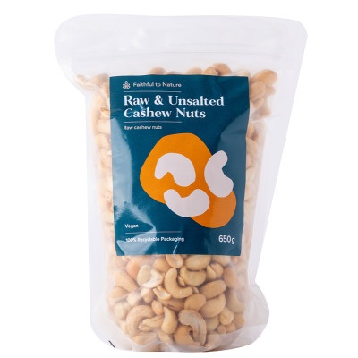 FtN Raw & Unsalted Cashew Nuts 650GM