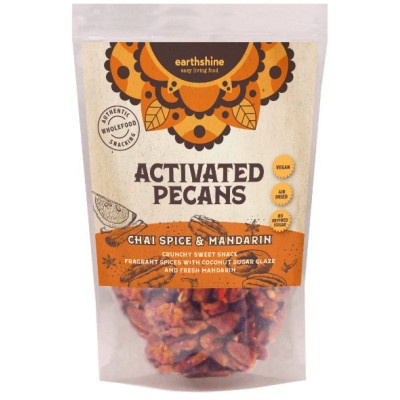 Earthshine Activated Pecans - Chai Spice & Mandarin 250GM