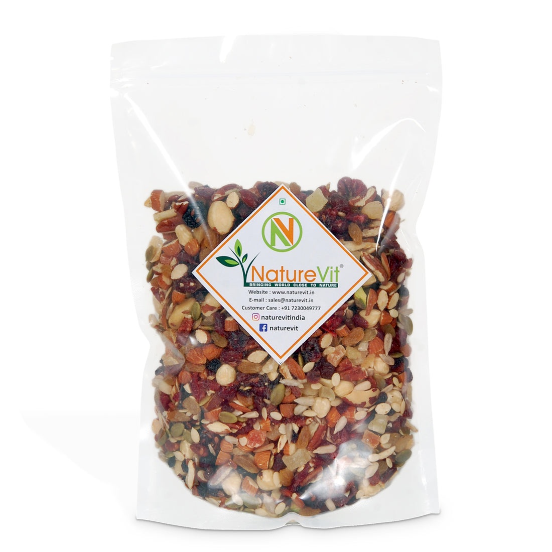 NatureVit Mixed Dry Fruits, Nuts, Seeds & Berries 250gm