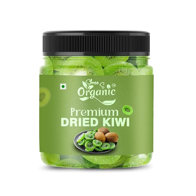 Shree S Organic Dried Kiwi Slices | Naturally Sweet and Nutritious | Rich in Vitamins and Fiber | Perfect for Smoothies, Granola, and Snacking (300g)