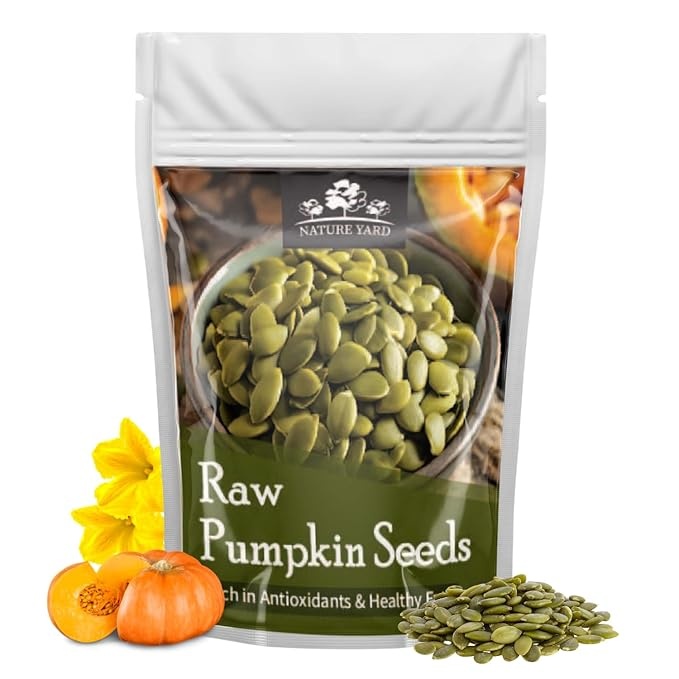 NATURE YARD Pumpkin Seeds for eating | 200 gm | Premium AAA Grade Crunchy Raw Seed/ Protein Rich, High Fibre, Seeds for Cycling/ Kaddu Ke Beej/ Immunity Booster Healthy Superfood Snack for Diet & Fitness