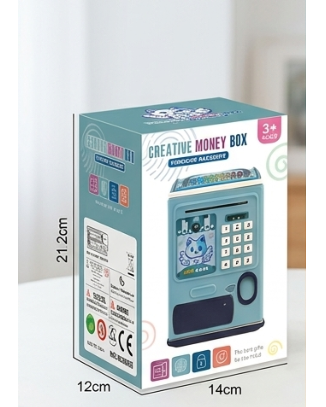 Kids Smart ATM Piggy Bank – Fingerprint & Password Unlock Automatic Money Saving Box