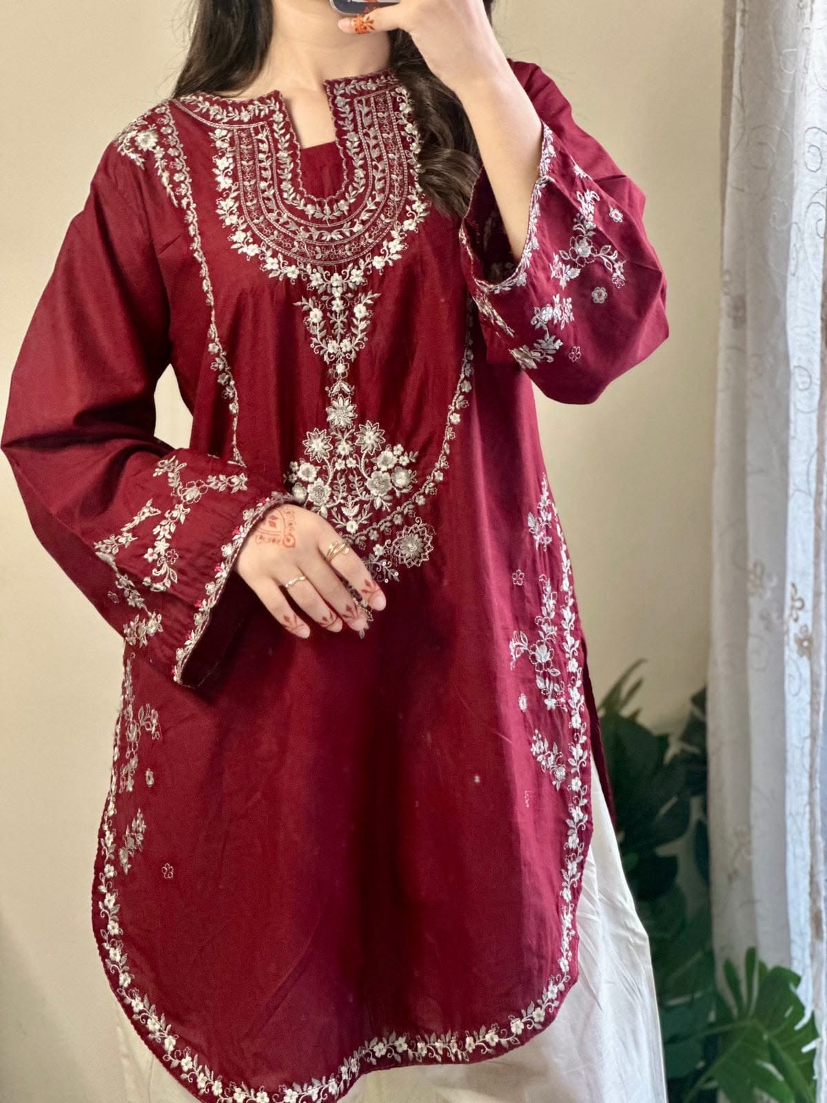 URGE silk embroidered & sequence luxury unstitched 2pc