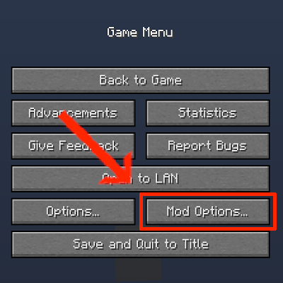 Game Menu Mod Option [Forge]