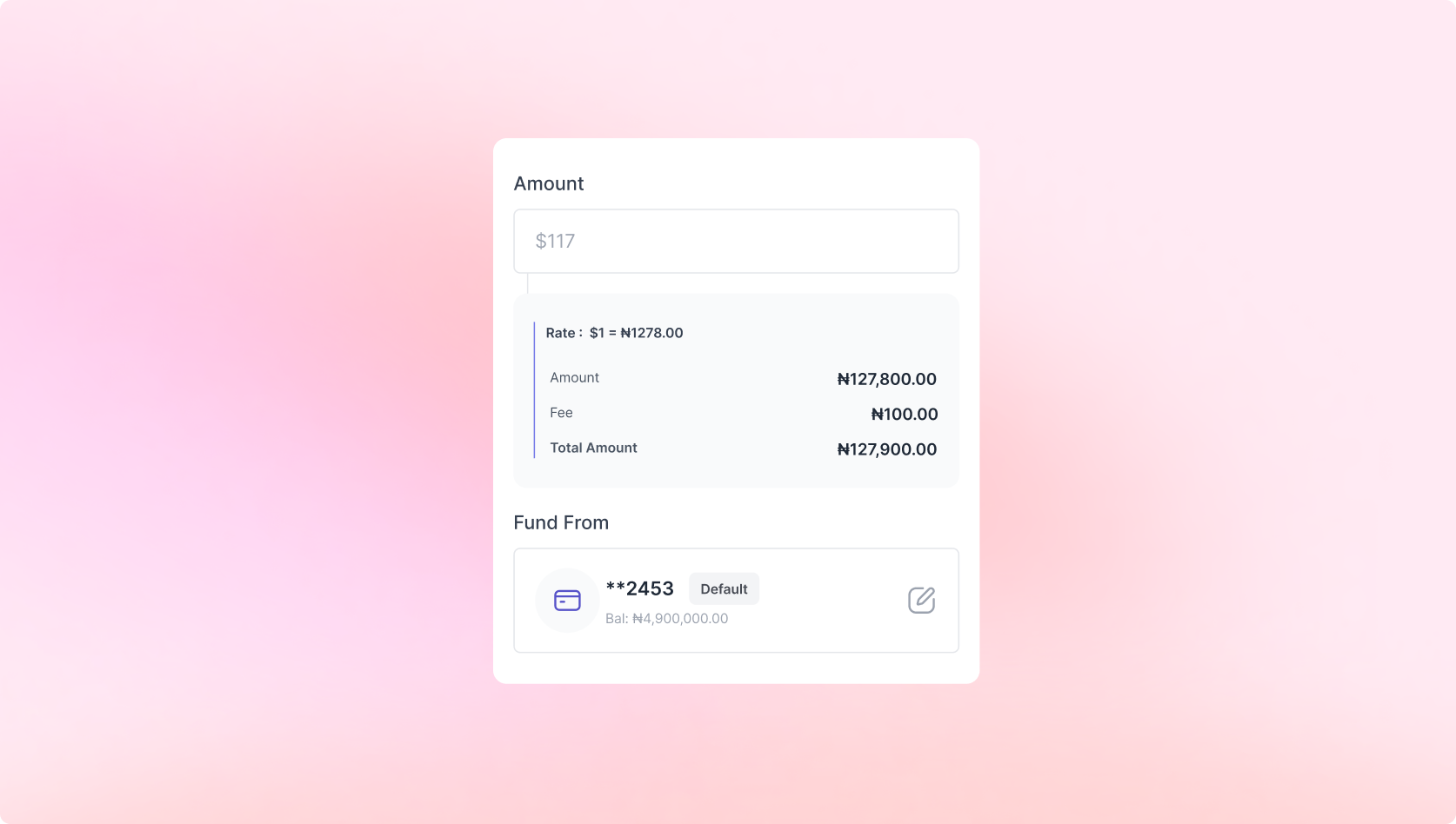 Redesigned fund and withdraw flows