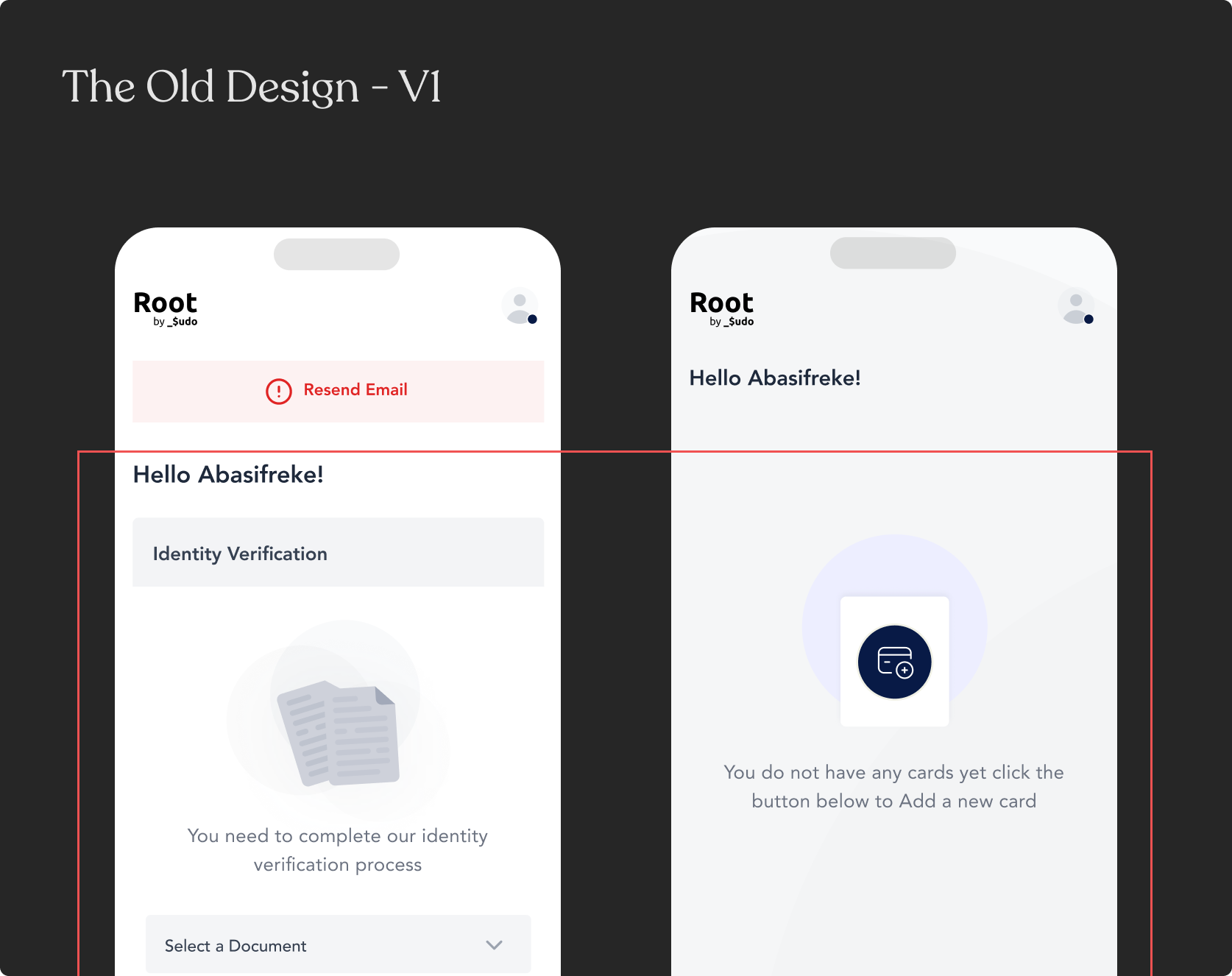 Before and after the post-onboarding redesign