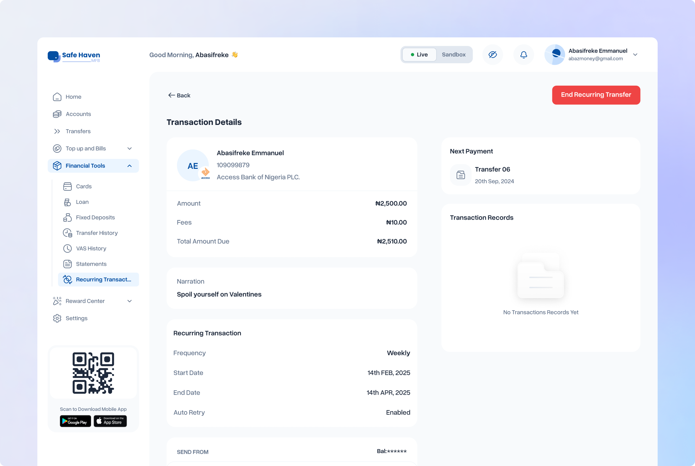 Safe Haven IBS redesigned interface