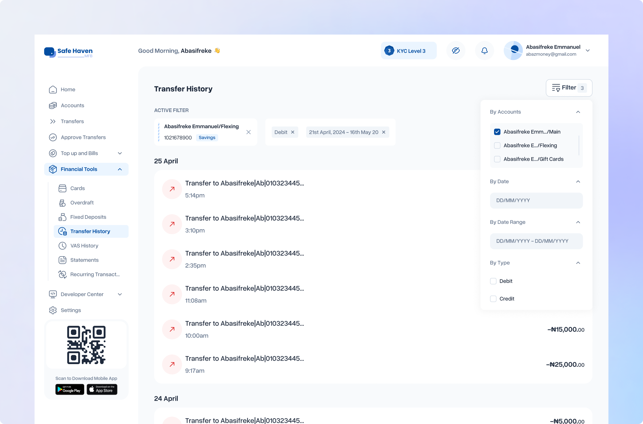 Web dashboard and features