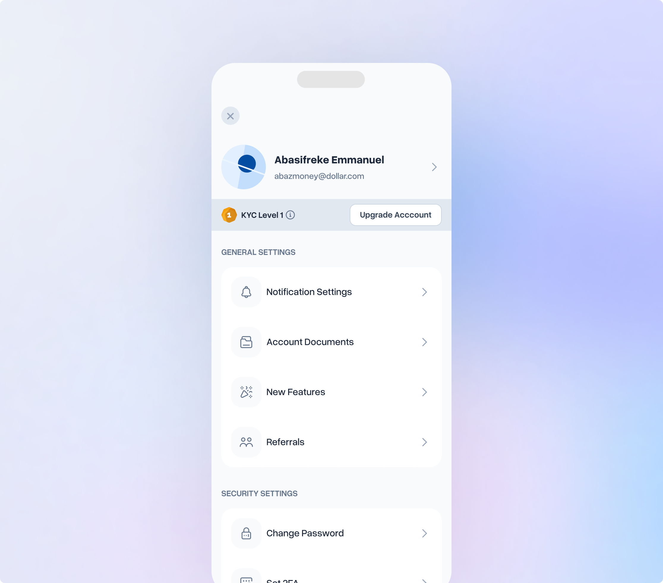 Individual banking mobile screens continued