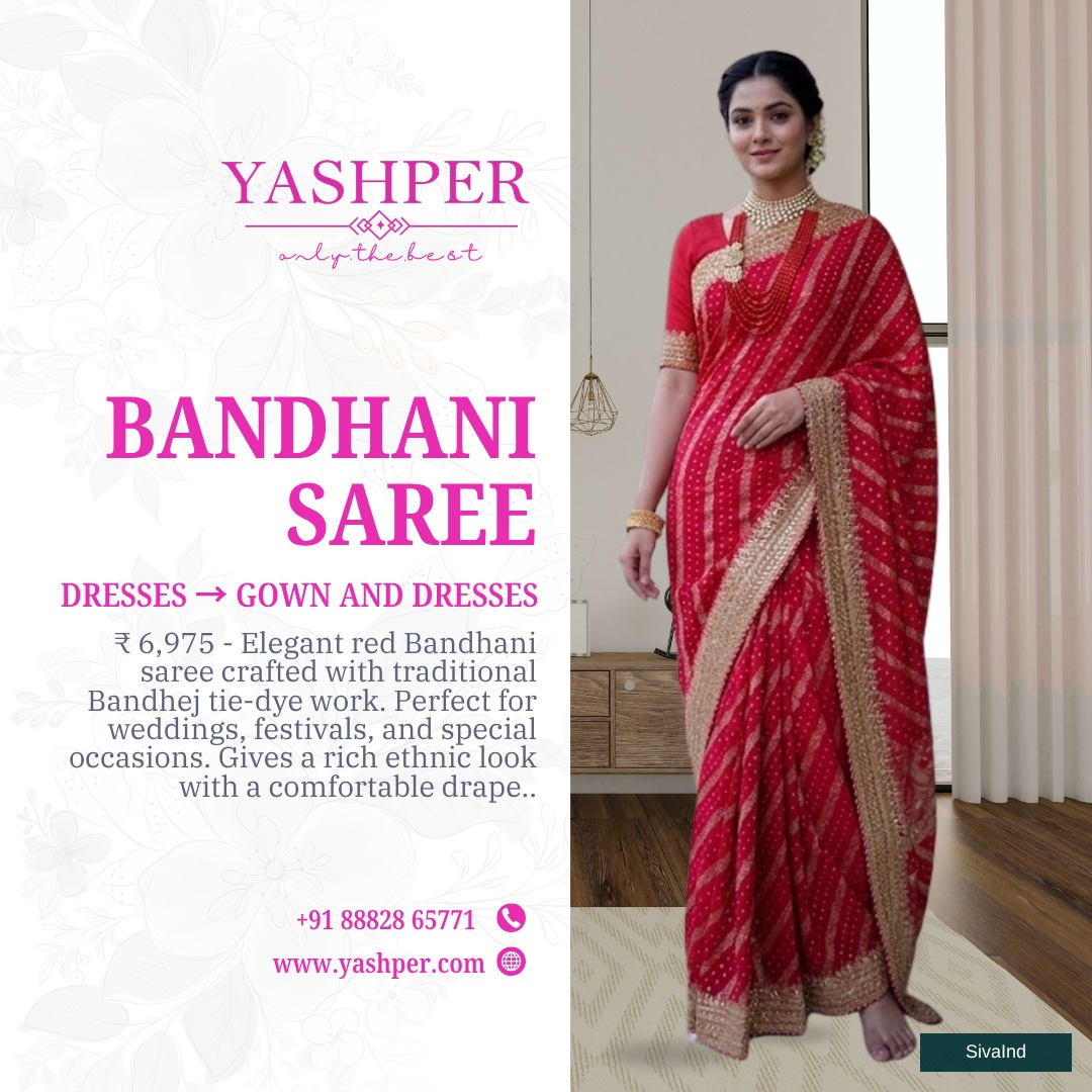 Elegant Bandhani Saree for Women | Designer Ethnic Wear for Weddings & Festivals