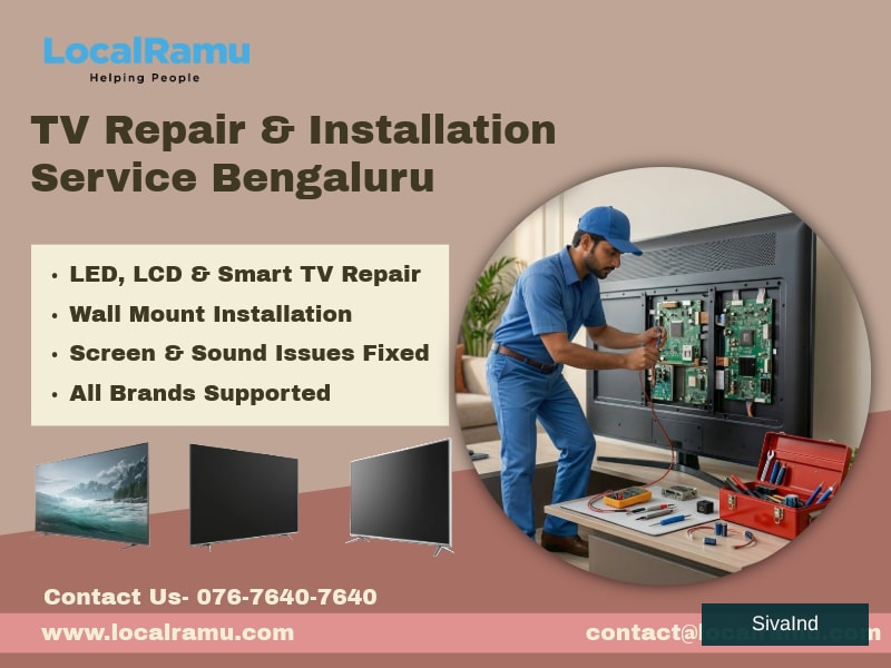 Enjoy Seamless Entertainment LocalRamu TV Repair & Installation Service in Bengaluru