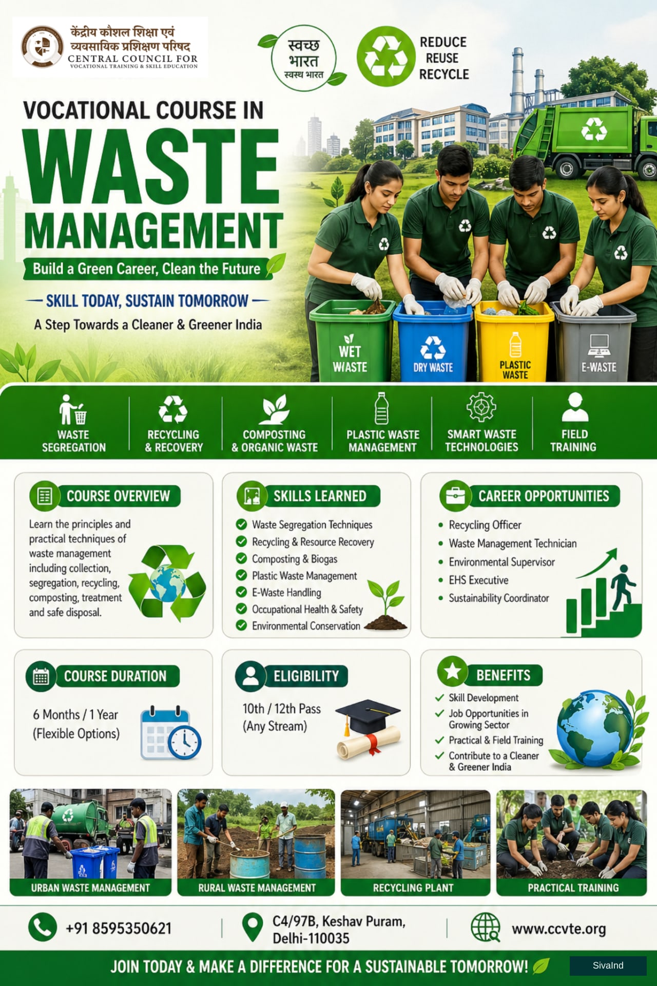 Waste Management Certification Programs in India with Placement Support
