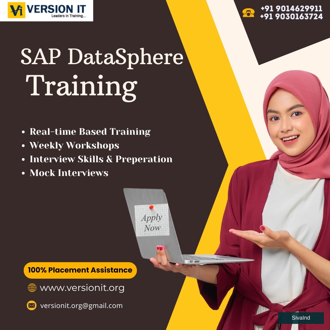 SAP DataSphere Training in Hyderabad – Build Advanced Data Management Skills with Version IT