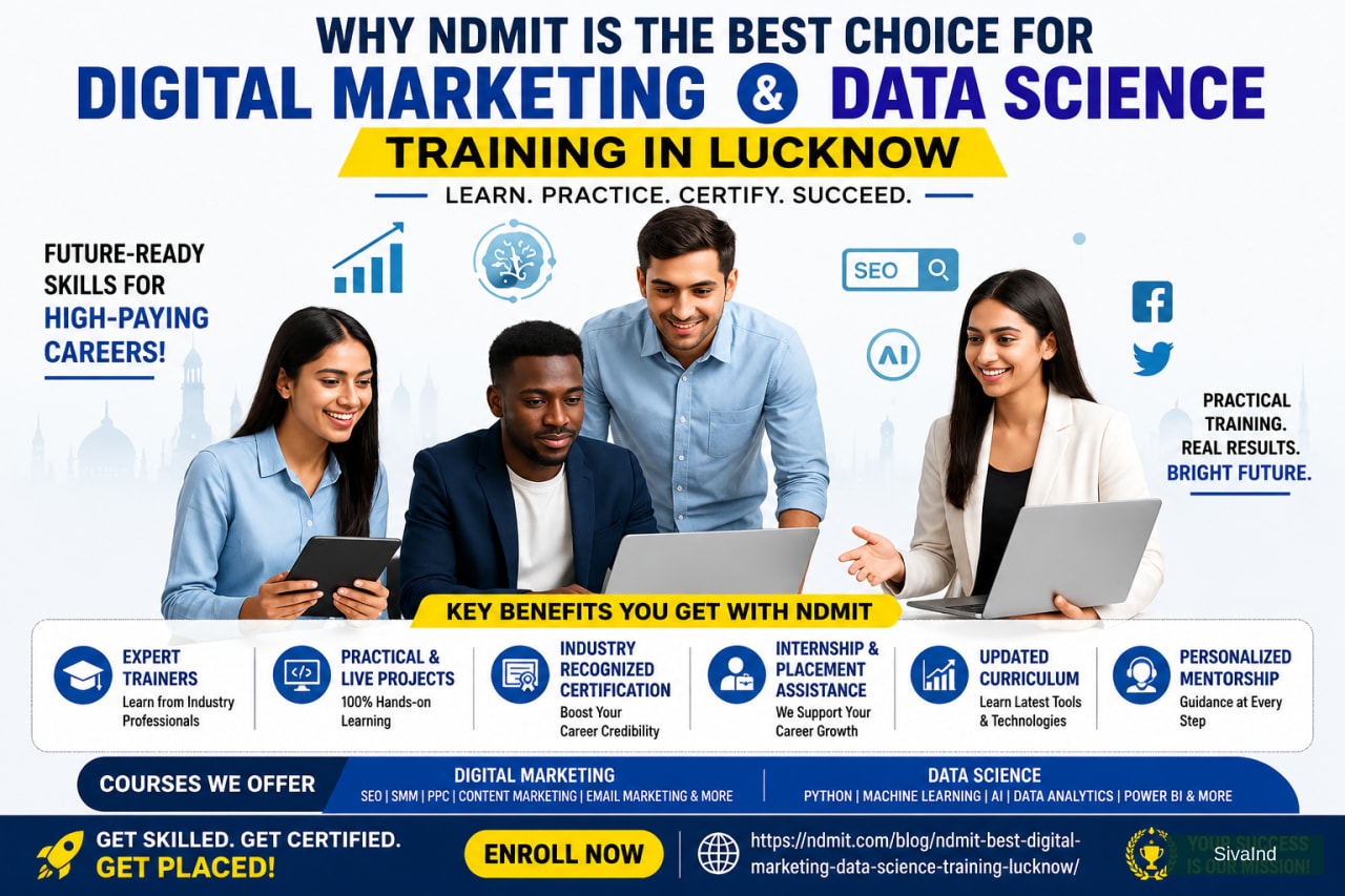 NDMIT Lucknow – Data Analytics Course with Internship & Placement