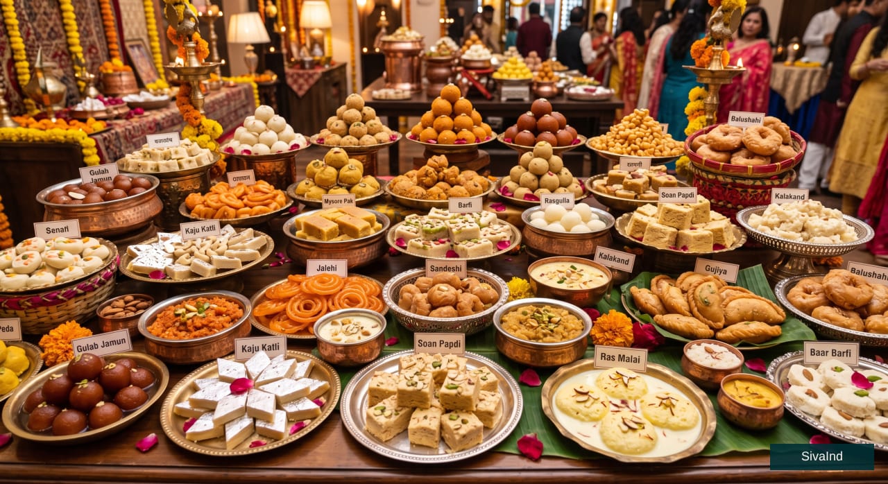 All type of sweets available based on on order