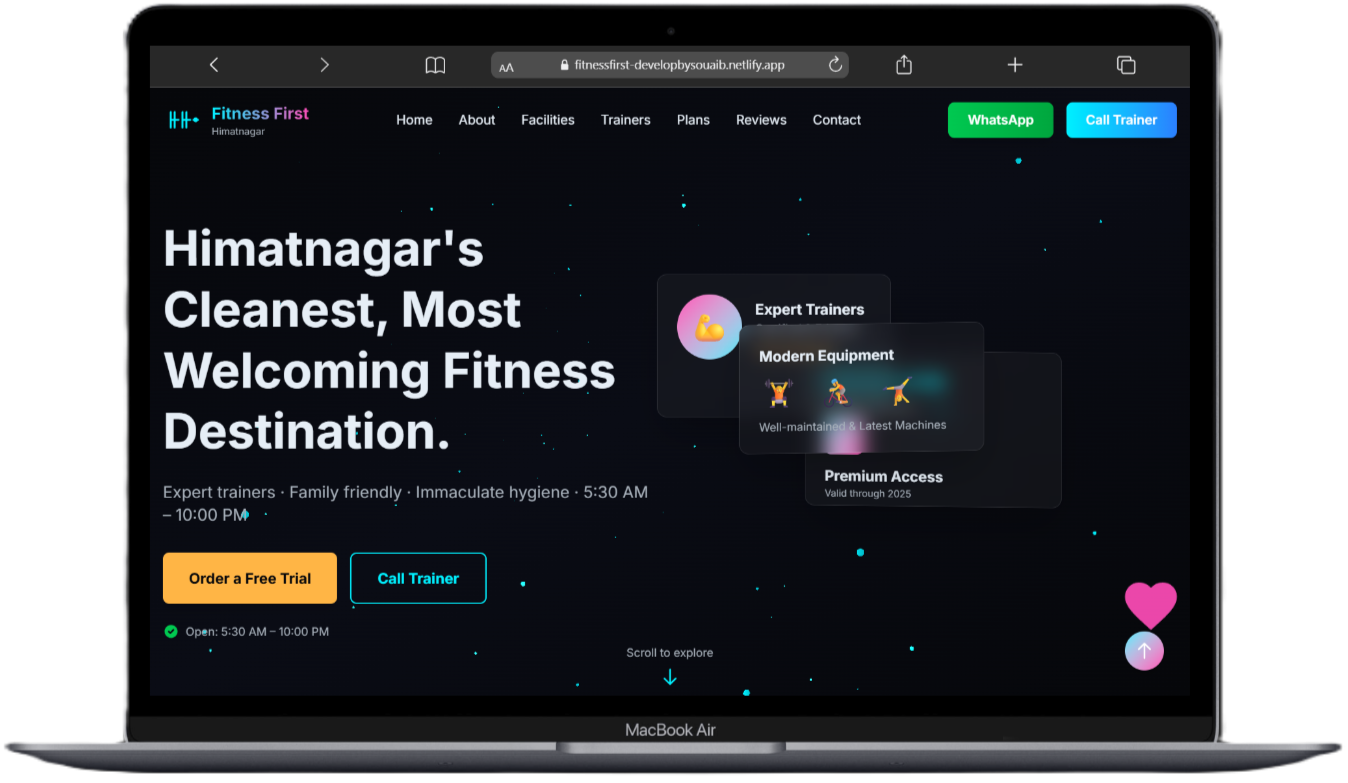FITNESS FIRST GYM: Gym Landing Page