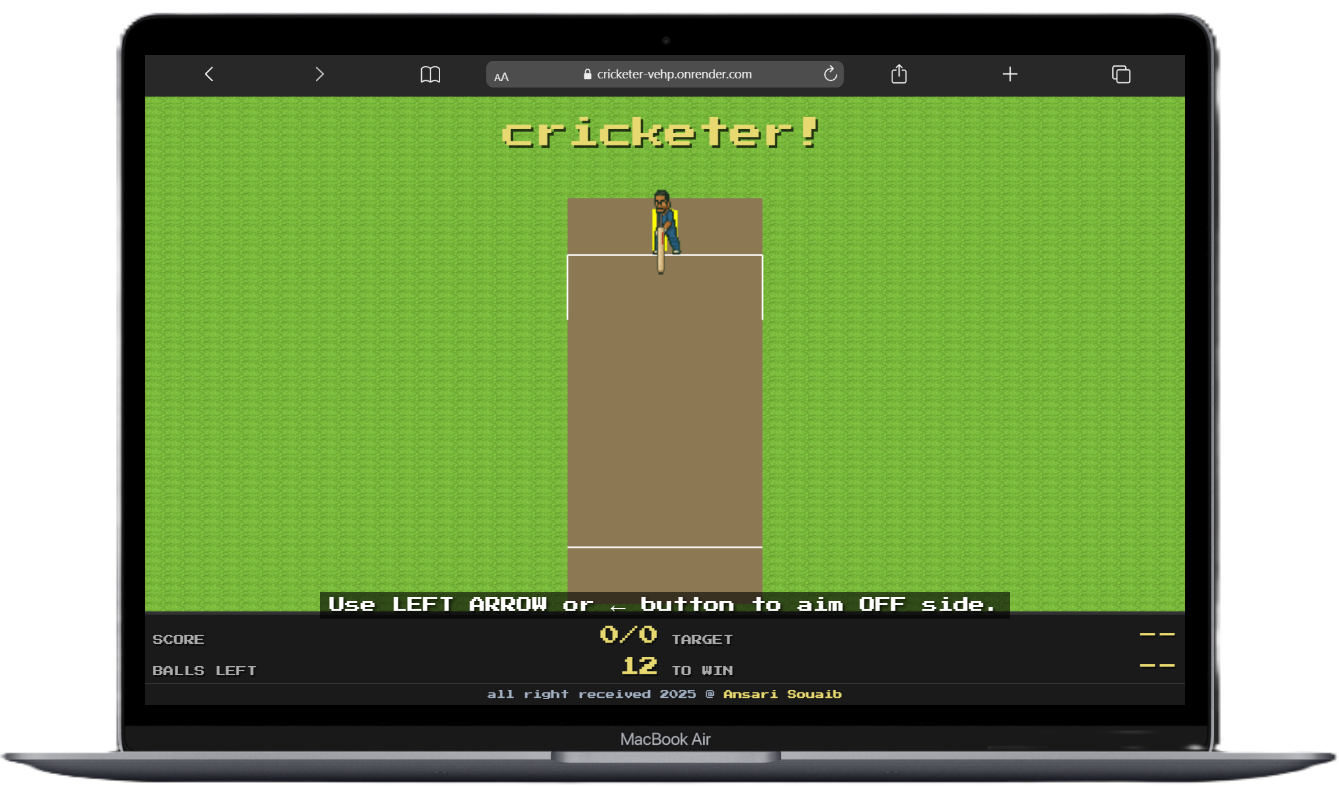 CRICKETER: Cricket Game With AI Commentary