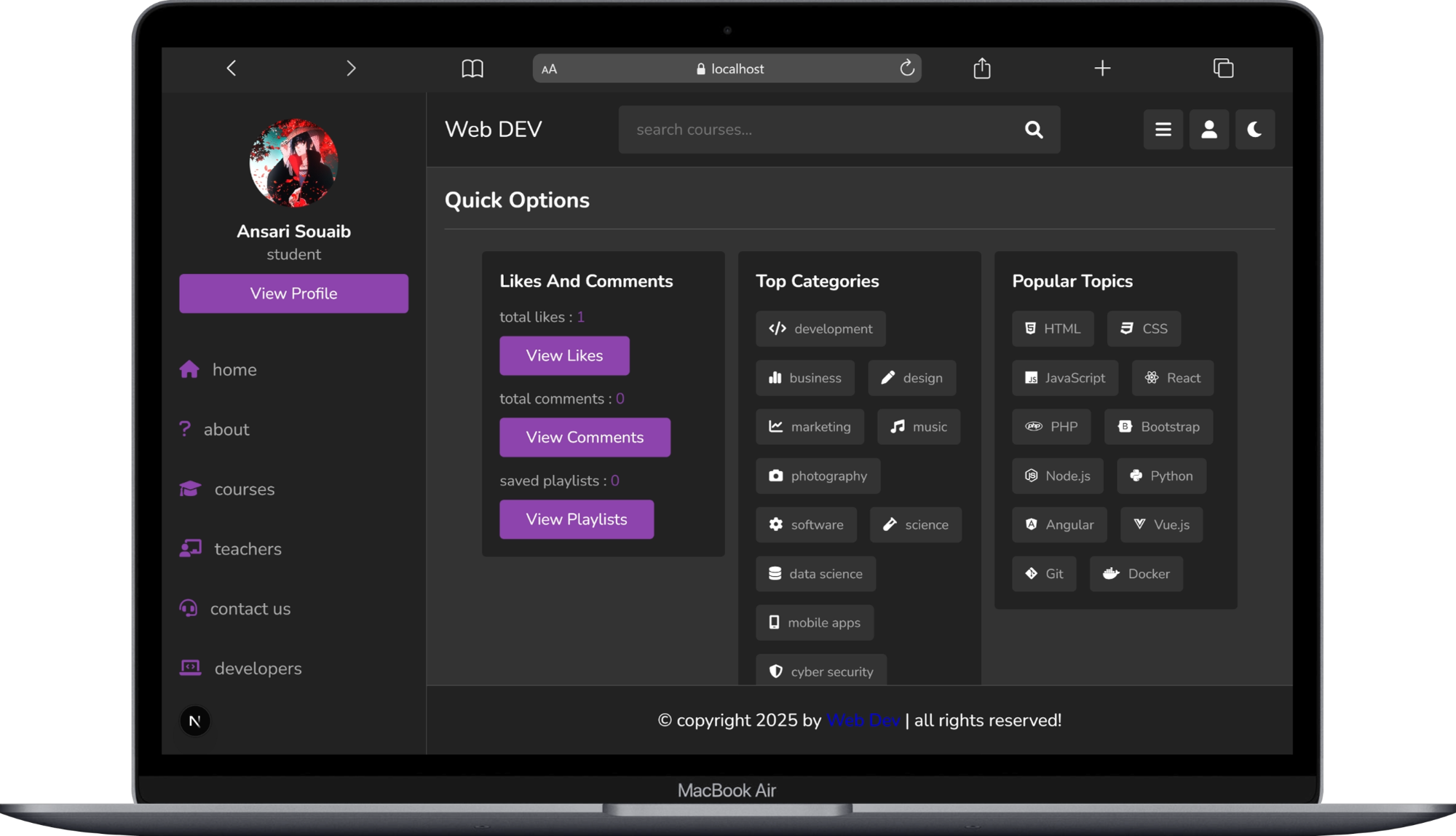 WEBDEV CODES: Advanced Learning Management System (LMS)