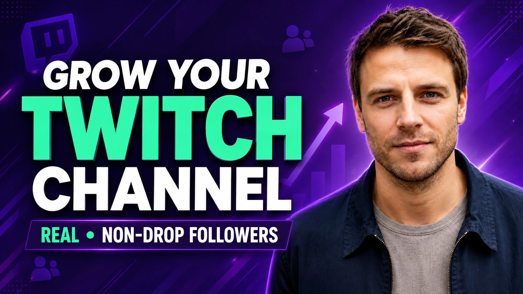 I will grow your Twitch channel with real, non-drop followers