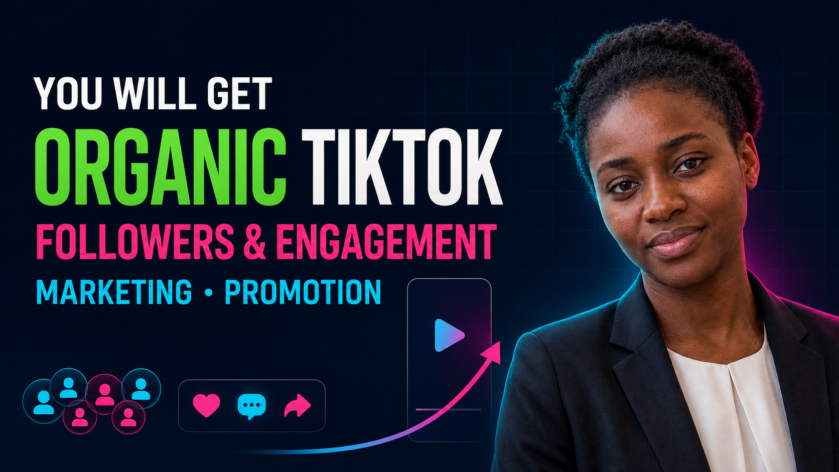 I will run a full TikTok growth package — followers, likes and a 100K-view push