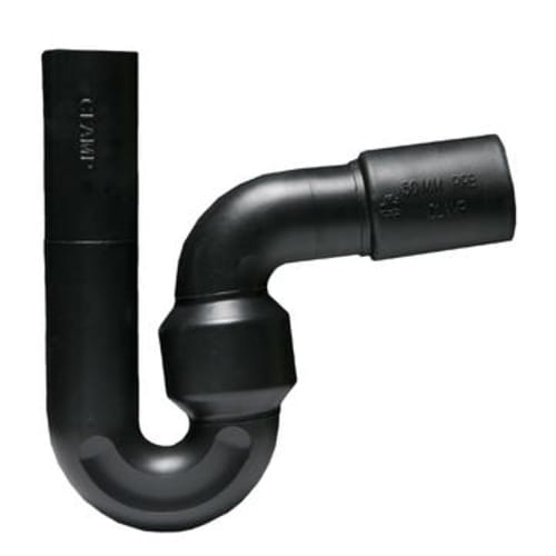 MTP09 - Plain P Trap 32mm Waste x 40mm Pipe Black