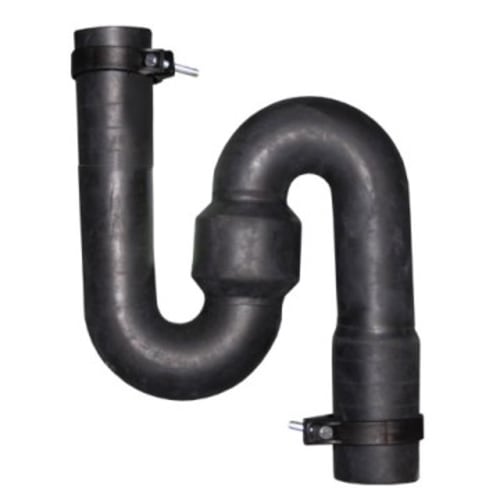 MTS15 - Plain S Trap 32mm Waste x 40mm Pipe Black