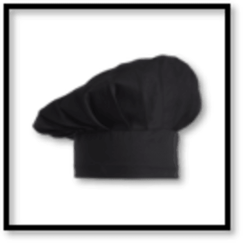 CHEF MUSHROOM HAT - BARRON - BLACK