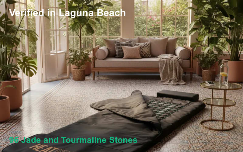 HeatHealer-Sauna-Blanket in Laguna Beach - 96 Jade and Tourmaline Stones