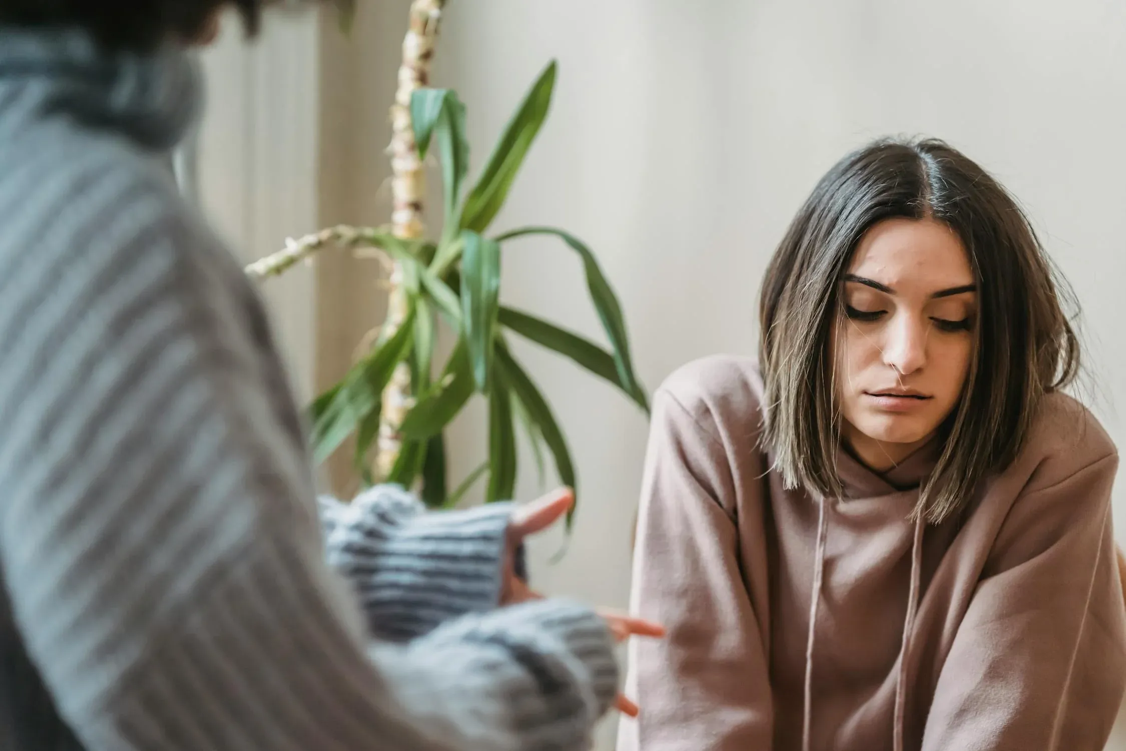 person talking to another person